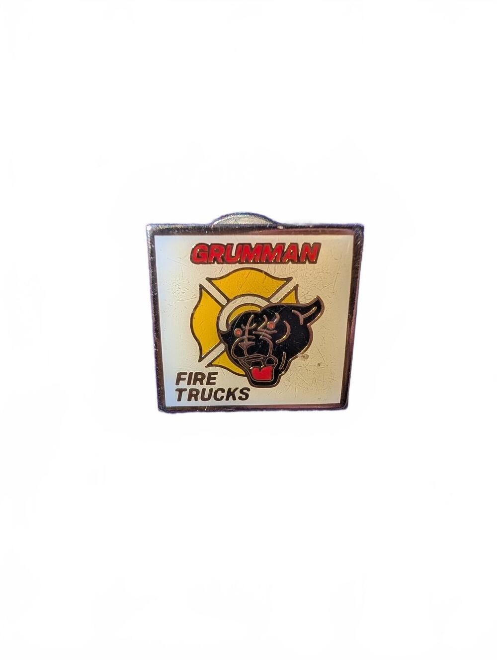 Vintage Grumman Fire Trucks Pin Badge